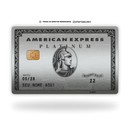 Cartão de banco AMEX Platinum de metal inoxidável gravado a laser premium - frente. Melhor que PVC.