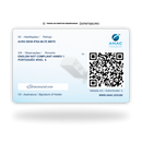 Cartão CHT ANAC de metal inoxidável gravado a laser premium colorido - verso. Melhor que PVC.