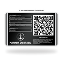 Cartão Arrais Digital de metal inoxidável black preto gravado a laser premium - verso. Melhor que PVC.