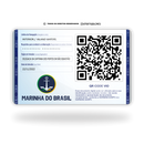 Cartão Arrais de metal inoxidável gravado a laser premium colorido - verso. Melhor que PVC.