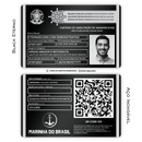 Cartão Arrais Digital de metal inoxidável black preto gravado a laser premium - frente e verso. Melhor que PVC.