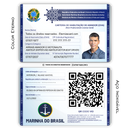 Cartão Arrais de metal inoxidável gravado a laser premium colorido - frente e verso. Melhor que PVC.