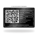 Cartão CR de metal inoxidável black preto gravado a laser com foto colorida premium - verso. Melhor que PVC.