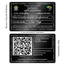 Cartão CR de metal inoxidável black preto gravado a laser com foto colorida premium - frente e verso. Melhor que PVC.