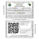 Cartão CR de metal inoxidável gravado a laser premium colorido - frente e verso. Melhor que PVC.