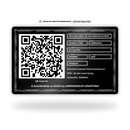 Cartão CRAF de metal inoxidável black preto gravado a laser com foto colorida premium - verso. Melhor que PVC.