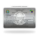 Cartão CRAF de metal inoxidável platinum gravado a laser com foto colorida premium - frente. Melhor que PVC.