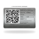 Cartão CRAF de metal inoxidável platinum gravado a laser com foto colorida premium - verso. Melhor que PVC.