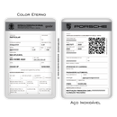 Cartão CRLV de metal inoxidável gravado a laser premium colorido com logo veículo - frente e verso. Melhor que PVC.