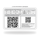 Cartão GT de metal inoxidável gravado a laser premium colorido - verso. Melhor que PVC.