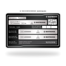 Cartão Identificação de Marcapasso de metal inoxidável black preto gravado a laser premium - frente. Melhor que PVC.