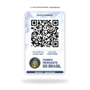 Cartão Marítima Marinha de metal inoxidável gravado a laser premium colorido - verso. Melhor que PVC.