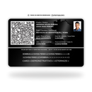 CIN/RG de metal inoxidável Black Preto Eterno gravado a laser premium - verso com informações pessoais. Melhor que PVC.