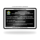 Cartão Sinarm de metal inoxidável black preto gravado a laser com foto colorida, premium. Melhor que PVC.