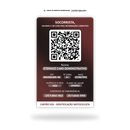 Cartão SOS de metal inoxidável gravado a laser com dados médicos de emergência para motociclistas - verso.