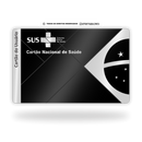 Cartão SUS de metal inoxidável black preto gravado a laser premium - frente. Melhor que PVC.