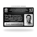 Cartão CFC Profissional de metal inoxidável black preto gravado a laser premium - frente. Melhor que PVC.