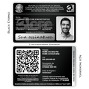 Cartão CFC Profissional de metal inoxidável black preto gravado a laser premium - frente e verso. Melhor que PVC.