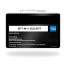 Cartão de banco AMEX Black preto de metal inoxidável gravado a laser premium - verso. Melhor que PVC.