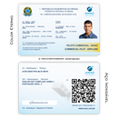 Cartão CHT ANAC de metal inoxidável gravado a laser premium colorido - frente e verso. Melhor que PVC.