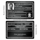 Carteira Funcional de metal inoxidável black preto gravado a laser premium - frente e verso. Melhor que PVC.