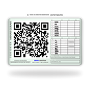 CNH de metal inoxidável gravado a laser premium colorido - verso. Melhor que PVC.