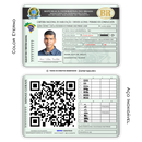 CNH de metal inoxidável gravado a laser premium colorido - frente e verso. Melhor que PVC.