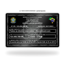 Cartão CR de metal inoxidável black preto gravado a laser com foto colorida premium - frente. Melhor que PVC.