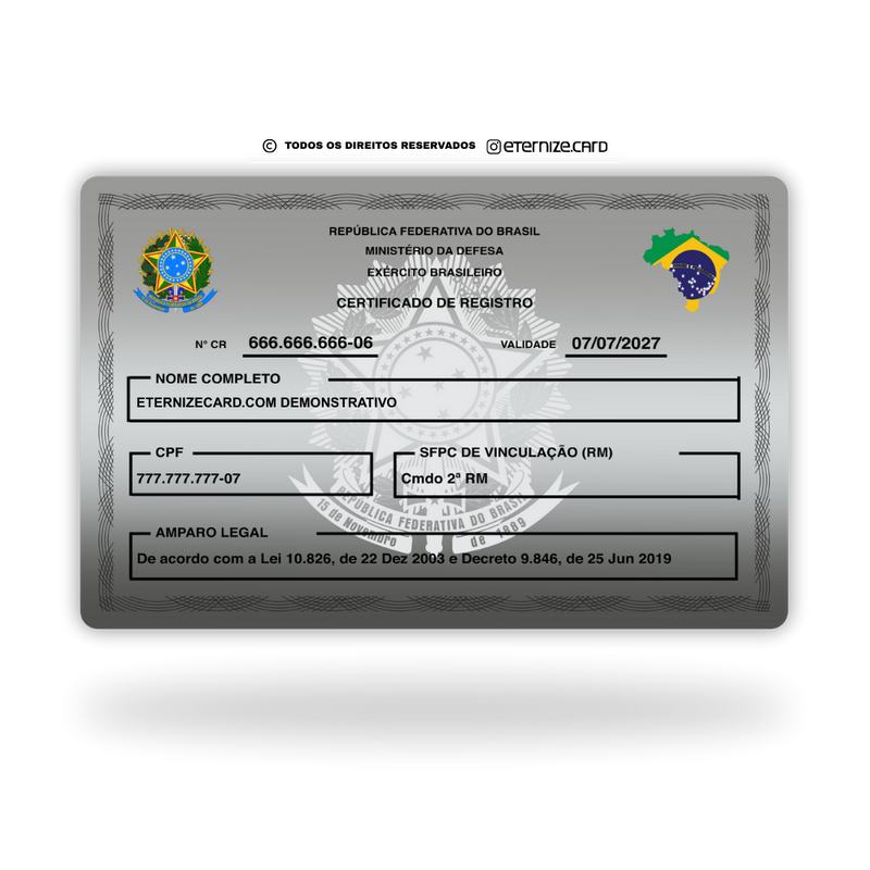 Cartão CR de metal inoxidável platinum gravado a laser com foto colorida premium - frente. Melhor que PVC.