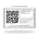 Cartão CR de metal inoxidável gravado a laser premium colorido - verso. Melhor que PVC.