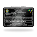 Cartão CRAF de metal inoxidável black preto gravado a laser com foto colorida premium - frente. Melhor que PVC.