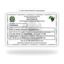 Cartão CRAF de metal inoxidável gravado a laser premium colorido - frente. Melhor que PVC.