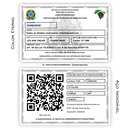 Cartão CRAF de metal inoxidável gravado a laser premium colorido - frente e verso. Melhor que PVC.