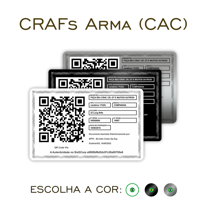 Cartões CRAF de metal inoxidável gravado a laser premium colorido/preto/platinum - Costas. Melhor que PVC.