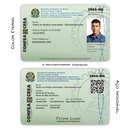 Cartão CREA de metal inoxidável gravado a laser premium colorido - frente e verso. Melhor que PVC.