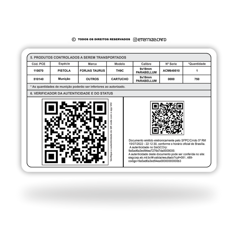 Cartão GT de metal inoxidável gravado a laser premium colorido - verso. Melhor que PVC.