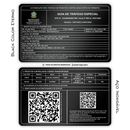 Cartão GT metal inoxidável black preto gravado a laser com foto colorida premium - frente e verso. Melhor que PVC.