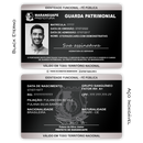 Cartão Funcional Guarda Patrimonial de metal inoxidável black preto gravado a laser premium - frente e verso. Melhor que PVC.