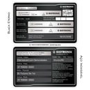 Cartão Identificação de Marcapasso de metal inoxidável black preto gravado a laser premium - frente e verso. Melhor que PVC.