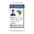 Cartão Marítima Marinha de metal inoxidável gravado a laser premium colorido - frente. Melhor que PVC.