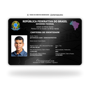 CIN/RG de metal inoxidável Black Preto Eterno gravado a laser premium - frente com foto colorida. Melhor que PVC.