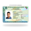 CIN/RG de metal inoxidável Color Eterno gravado a laser premium - frente com foto colorida. Melhor que PVC.