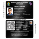 CIN/RG de metal inoxidável Black Preto Eterno gravado a laser premium - frente e verso com dados completos. Melhor que PVC.