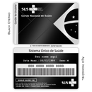 Cartão SUS de metal inoxidável black preto gravado a laser premium - frente e verso. Melhor que PVC.